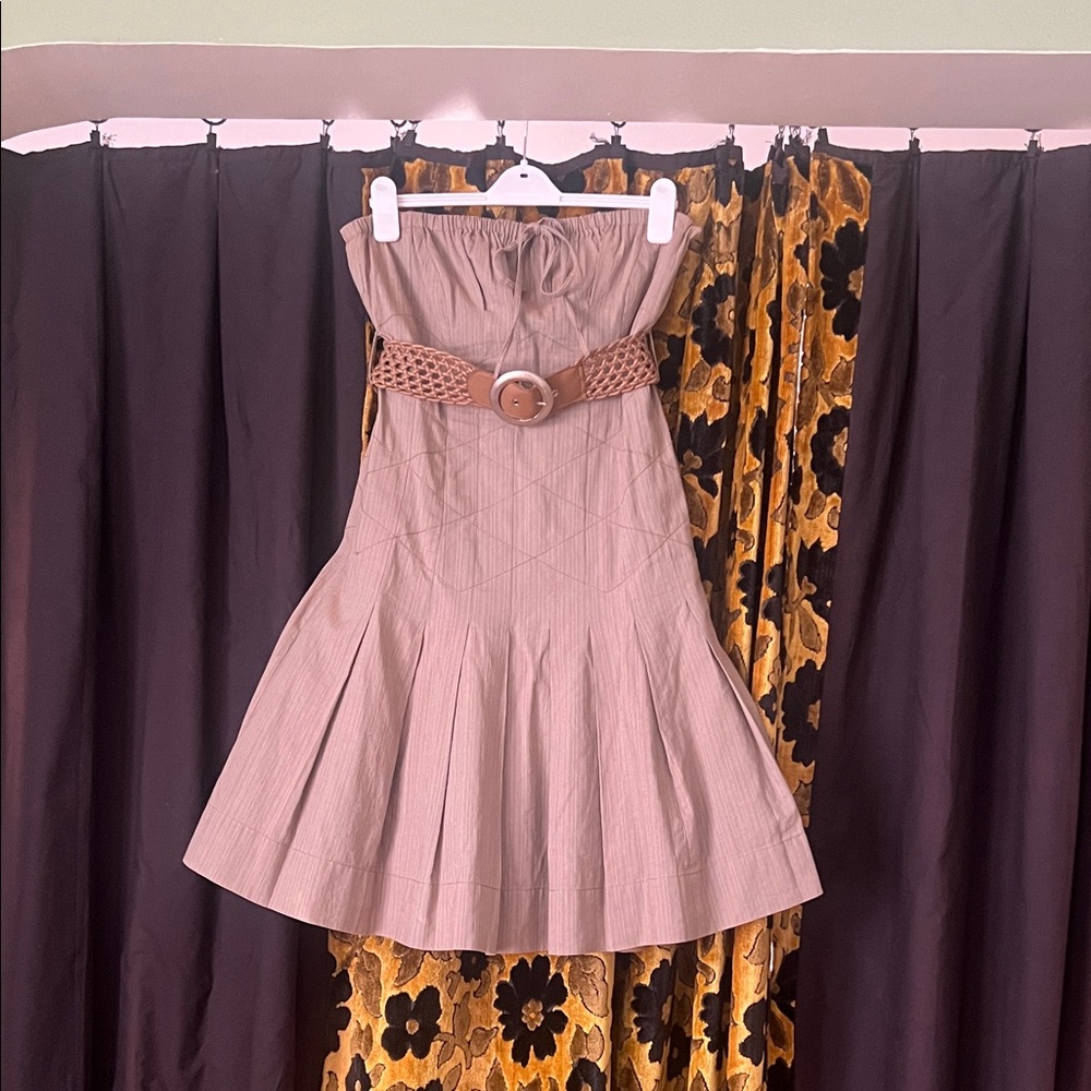 Tracy Reese Tan Strapless Dress